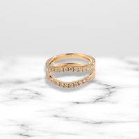 Betrothed Moissanite Curved Band Enhancer Ring