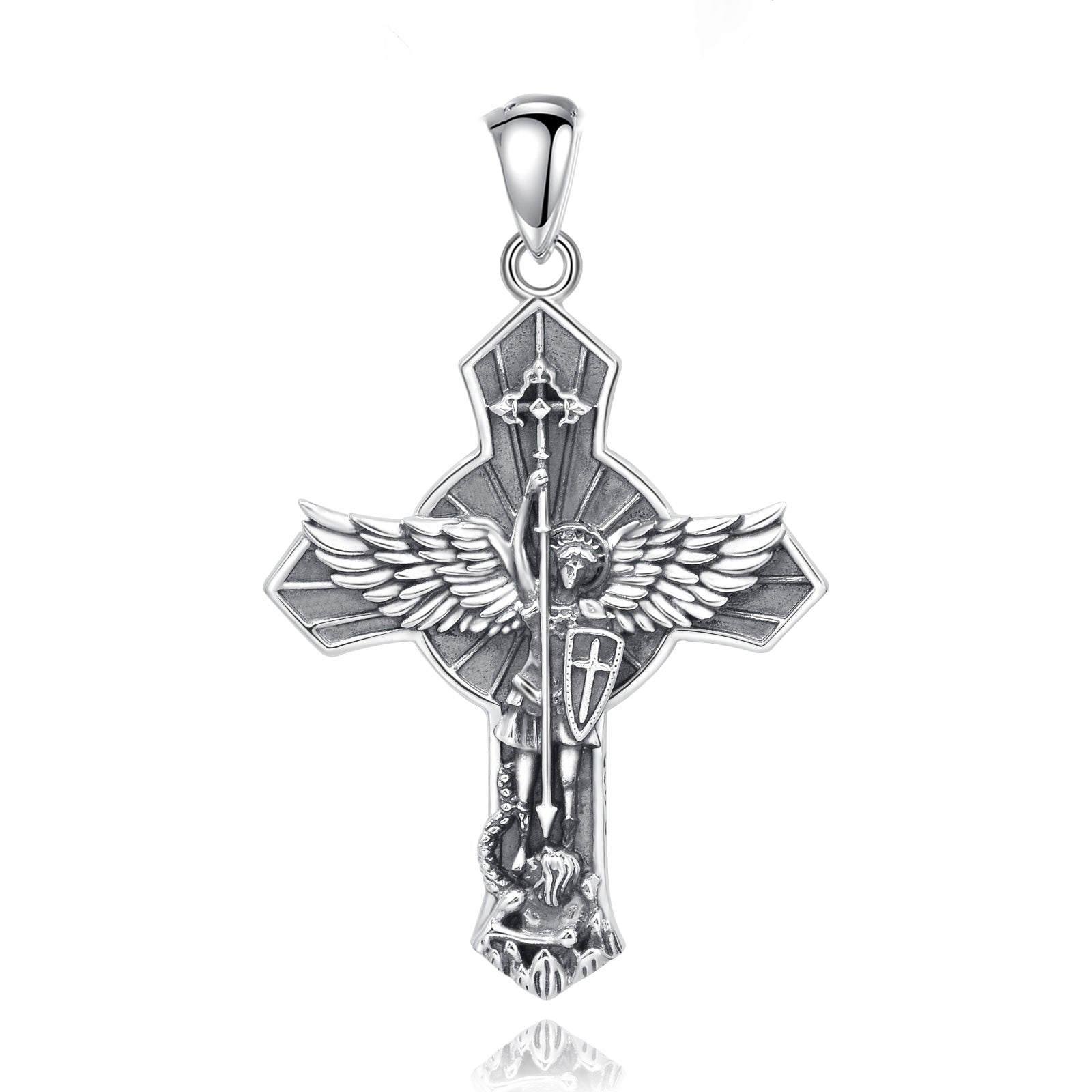 Saint michael cross deals necklace