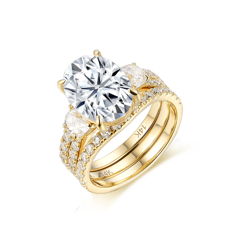 Betrothed 6CT Moissanite 3-Stone Ring