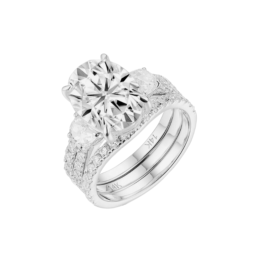 Betrothed 6CT Moissanite 3-Stone Ring