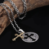 American Cross Coin Necklace