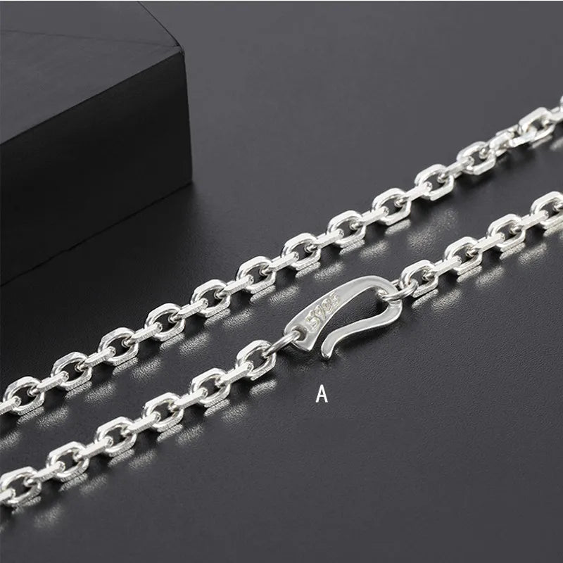 Silver Square Link Chain