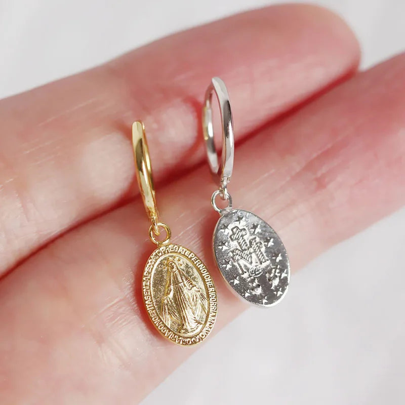 Miraculous Medal Earrings Set