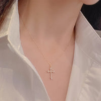 Diamond Orthodox Cross Necklace