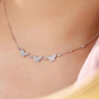 Diamond Butterfly Choker Necklace