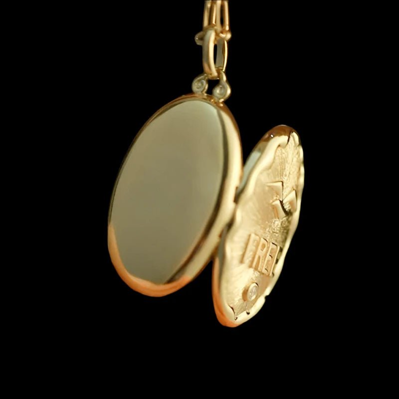 18K Gold Free Indeed Locket