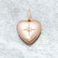 Heart Star Locket - Cornerstone Jewellery Rose Gold Christian Catholic Religous fine Jewelry