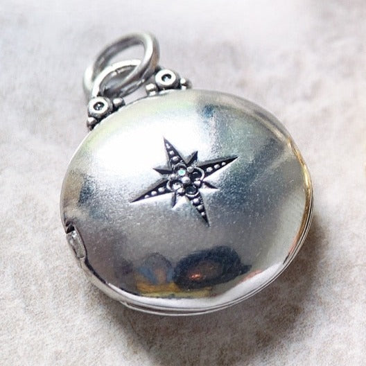 Round Star Locket - Cornerstone Jewellery Silver Christian Catholic Religous fine Jewelry