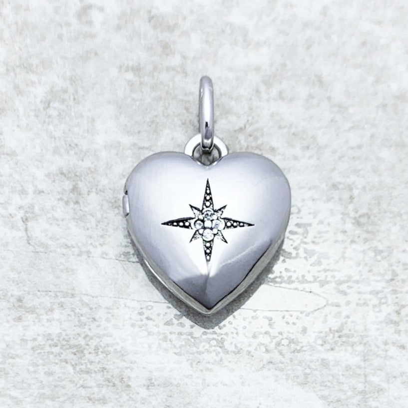 Heart Star Locket - Cornerstone Jewellery White Gold Christian Catholic Religous fine Jewelry