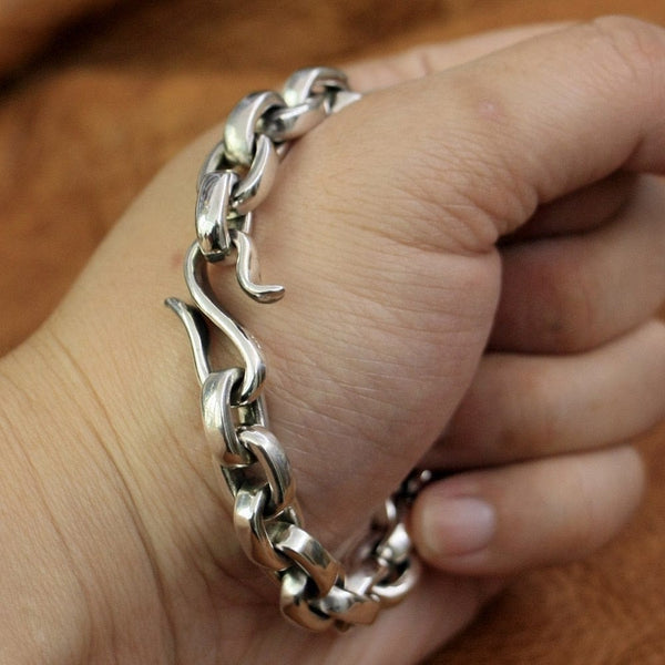 Silver Fish Hook Chain Bracelet - Cornerstone Jewellery 7.8 inches Bracelet Christian Catholic Religous fine Jewelry