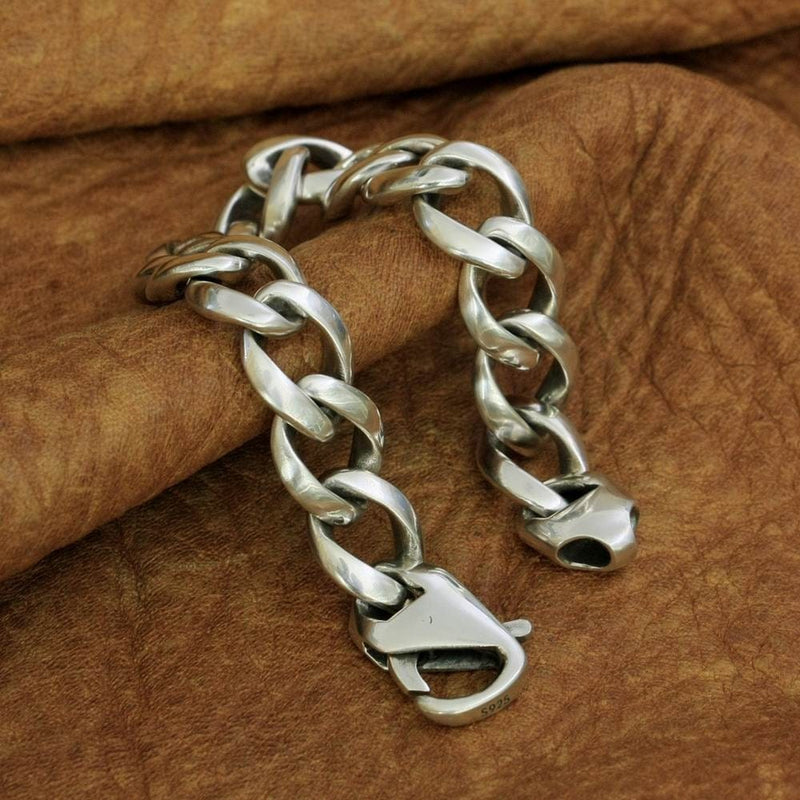 Men's Stainless Steel Reversible Curb Chain Bracelet