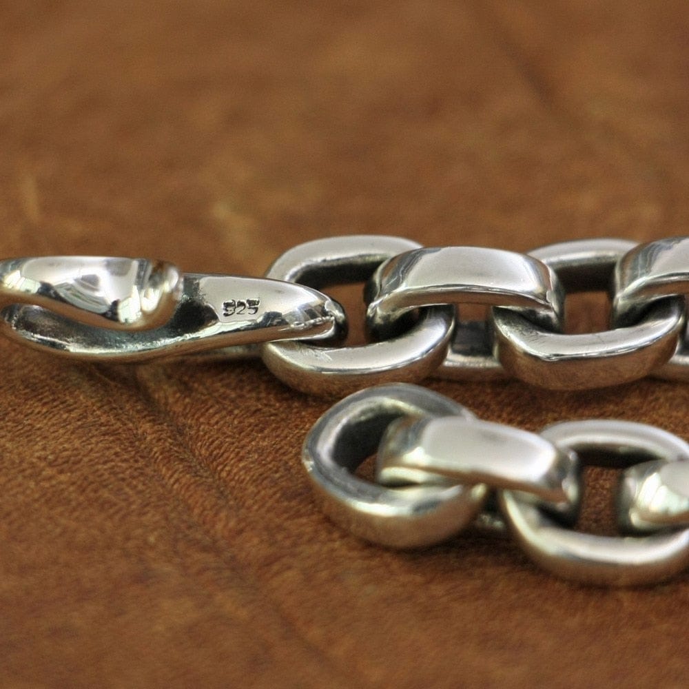 Silver Fish Hook Chain Bracelet 10.6 Inches
