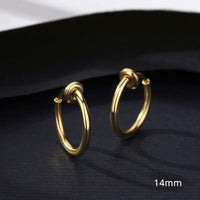Clip-on Hoop Earrings - Cornerstone Jewellery 14mm Earrings Christian Catholic Religous fine Jewelry