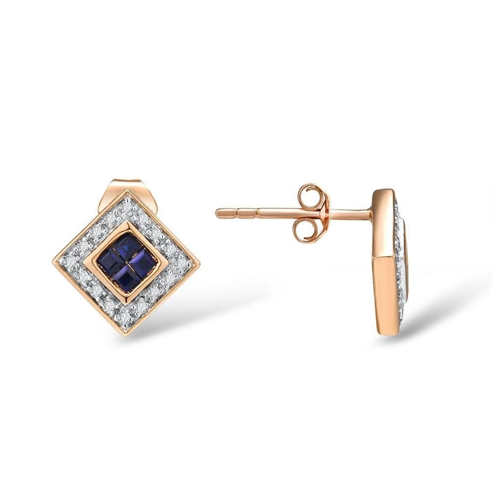 Sapphire Foundation Studs - Cornerstone Jewellery Butterfly Earrings Christian Catholic Religous fine Jewelry