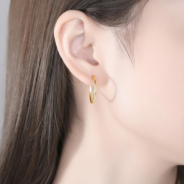 Clip-on Hoop Earrings - Cornerstone Jewellery Earrings Christian Catholic Religous fine Jewelry