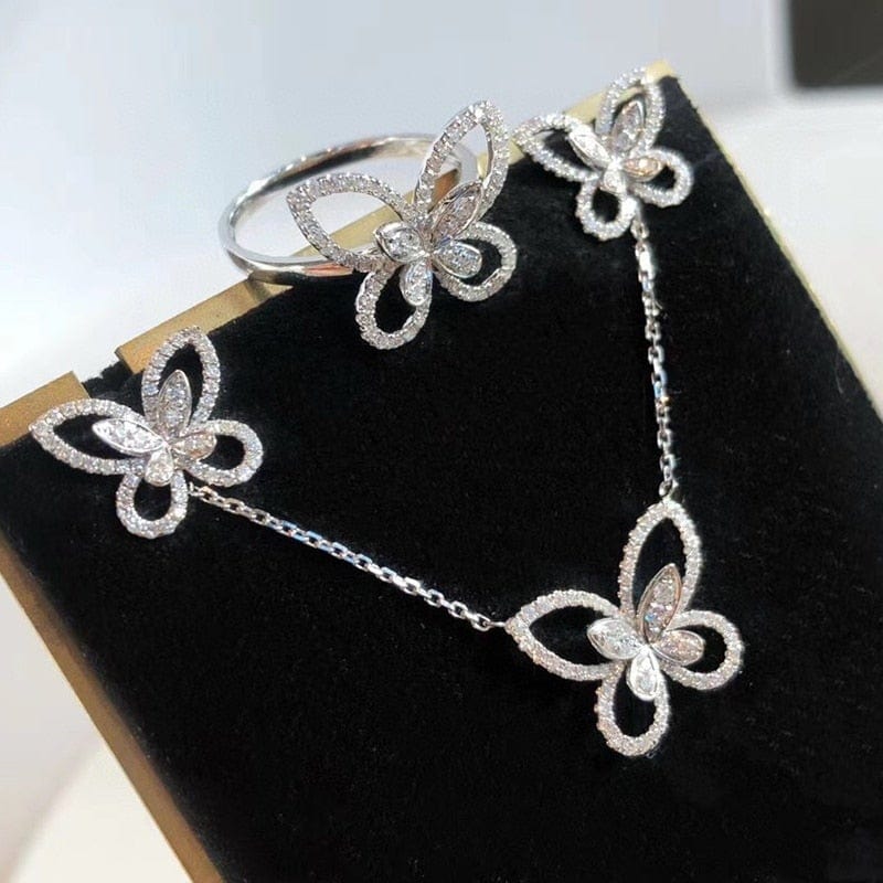 Diamond Butterfly Earrings - Cornerstone Jewellery Earrings Christian Catholic Religous fine Jewelry