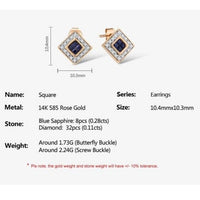 Sapphire Foundation Studs - Cornerstone Jewellery Earrings Christian Catholic Religous fine Jewelry