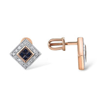Sapphire Foundation Studs - Cornerstone Jewellery Screw Earrings Christian Catholic Religous fine Jewelry