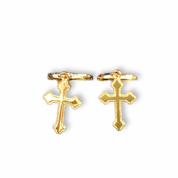 The Mighty Cross Huggies - Cornerstone Jewellery Earrings Christian Catholic Religous fine Jewelry