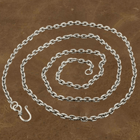 Silver Square Link Chain - Cornerstone Jewellery 36 inches Necklace Christian Catholic Religous fine Jewelry