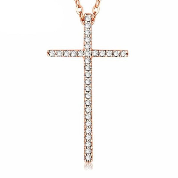 Christ's Cross Diamond Necklace - Cornerstone Jewellery Necklace Christian Catholic Religous fine Jewelry