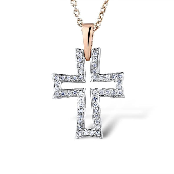 Cross of Deliverance Diamond Pendant - Cornerstone Jewellery Necklace Christian Catholic Religous fine Jewelry