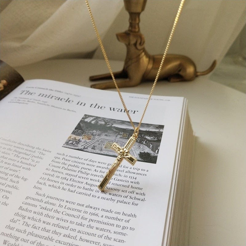 Crucifix Necklace - Cornerstone Jewellery Necklace Christian Catholic Religous fine Jewelry