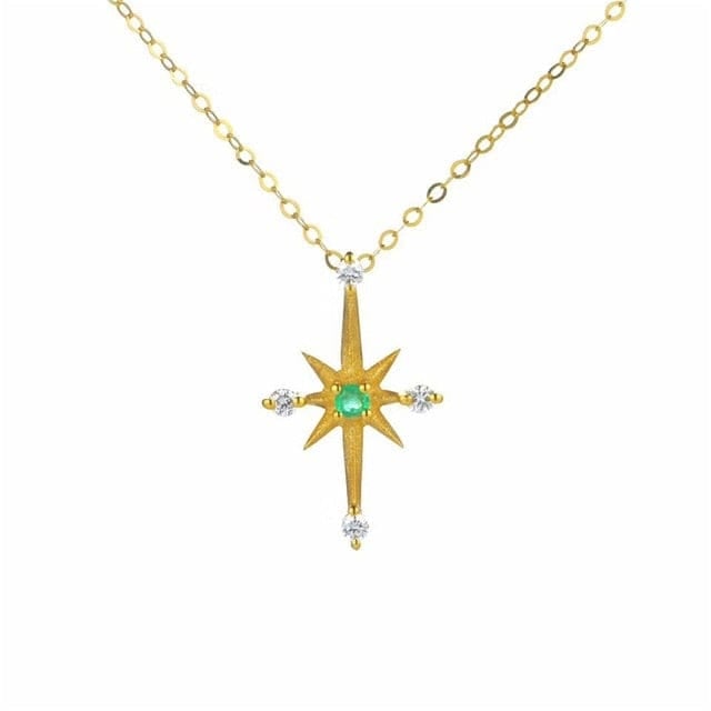 Christmas Star Diamond Necklace - Cornerstone Jewellery Emerald Necklace Christian Catholic Religous fine Jewelry