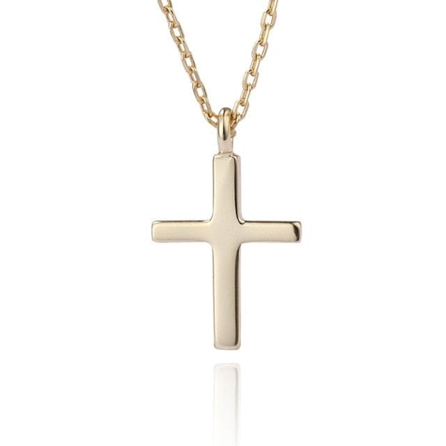 Faithful Cross Necklace Gold - Cornerstone Jewellery Default Title Necklace Christian Catholic Religous fine Jewelry