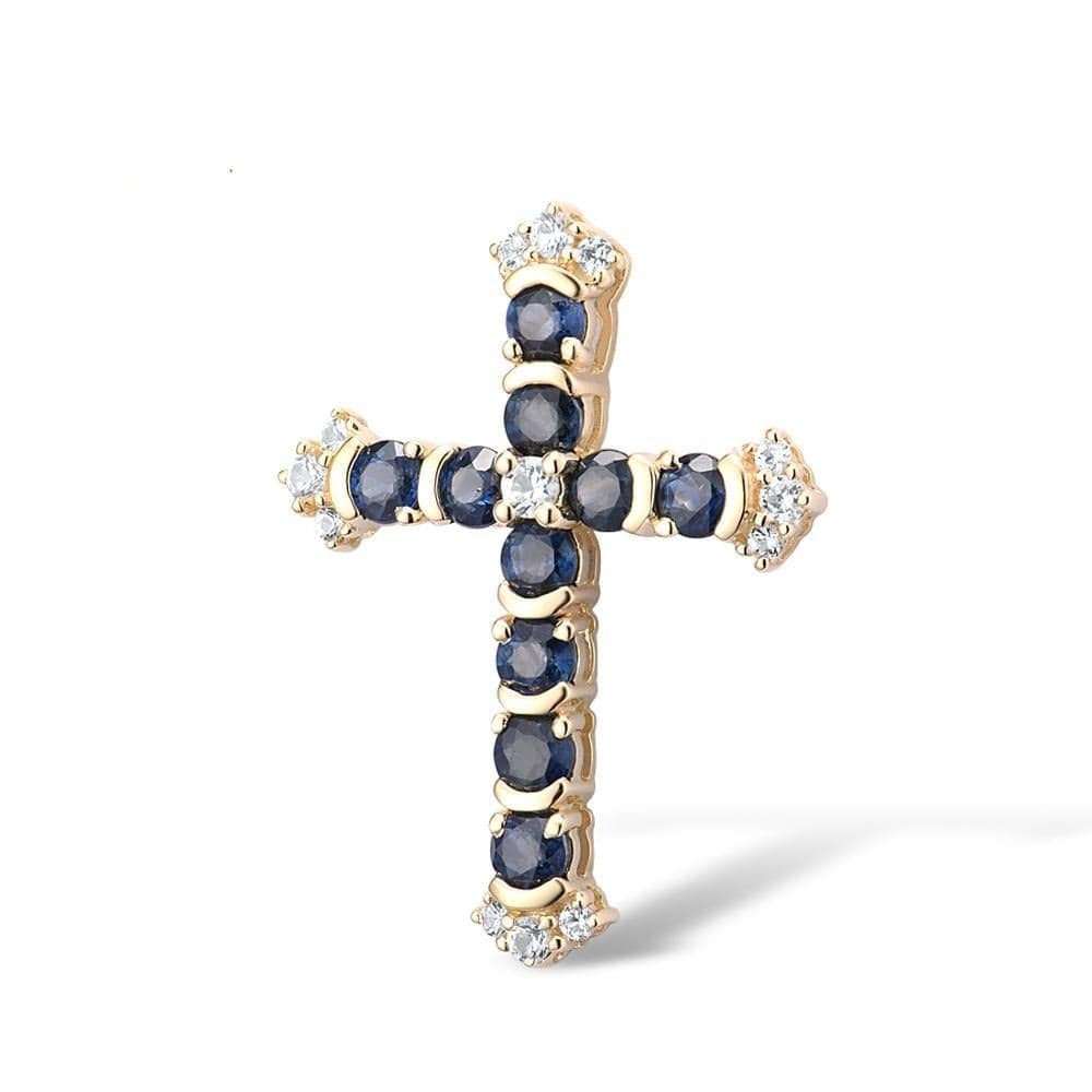 Glorious Cross Sapphire Pendant – Cornerstone Jewellery