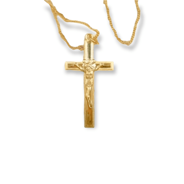 Crucifix Necklace - Cornerstone Jewellery gold / 45cm Necklace Christian Catholic Religous fine Jewelry