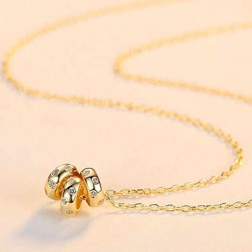Triune Rings Necklace - Cornerstone Jewellery Gold Necklace Christian Catholic Religous fine Jewelry