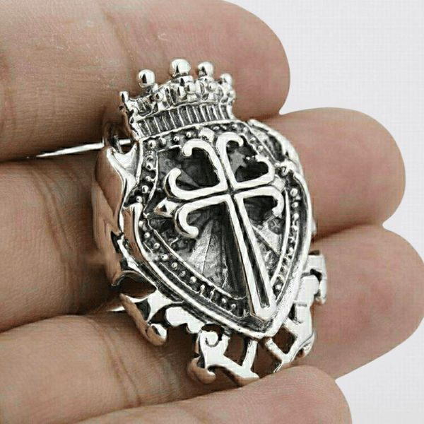 King's Shield Cross Pendant Necklace - Cornerstone Jewellery Necklace Christian Catholic Religous fine Jewelry