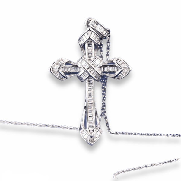 Majestic Cross Diamond Necklace - Cornerstone Jewellery Necklace Christian Catholic Religous fine Jewelry