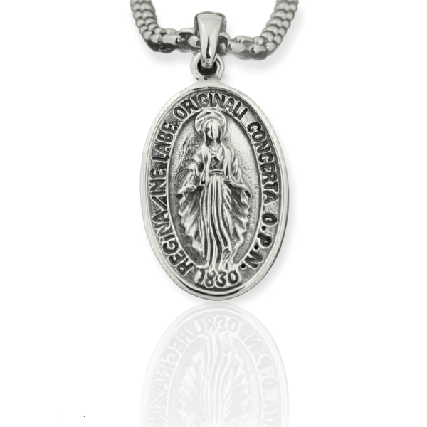 Miraculous Medal Large Pendant Necklace - Cornerstone Jewellery Necklace Christian Catholic Religous fine Jewelry
