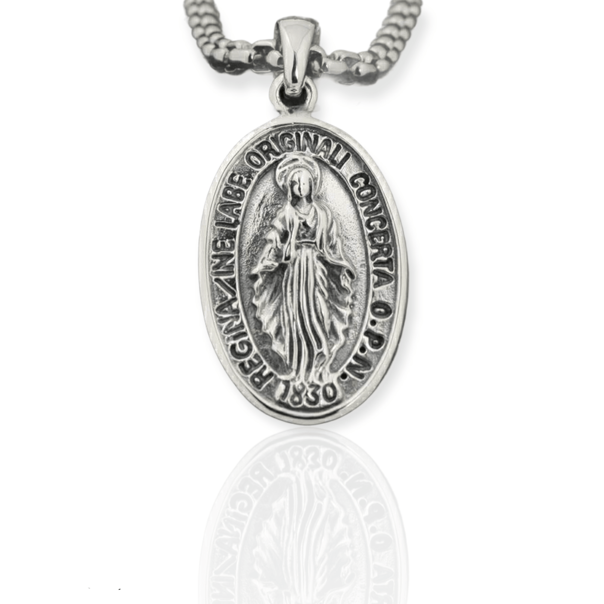 Miraculous Medal Large Pendant Necklace - Cornerstone Jewellery Necklace Christian Catholic Religous fine Jewelry