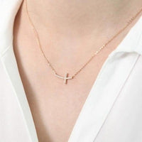 Nordic Cross Diamond Necklace - Cornerstone Jewellery Necklace Christian Catholic Religous fine Jewelry