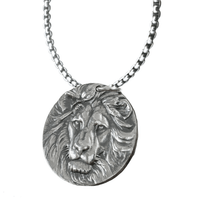 Lion of Judah Pendant Necklace - Cornerstone Jewellery Pendant and Steel chain Necklace Christian Catholic Religous fine Jewelry
