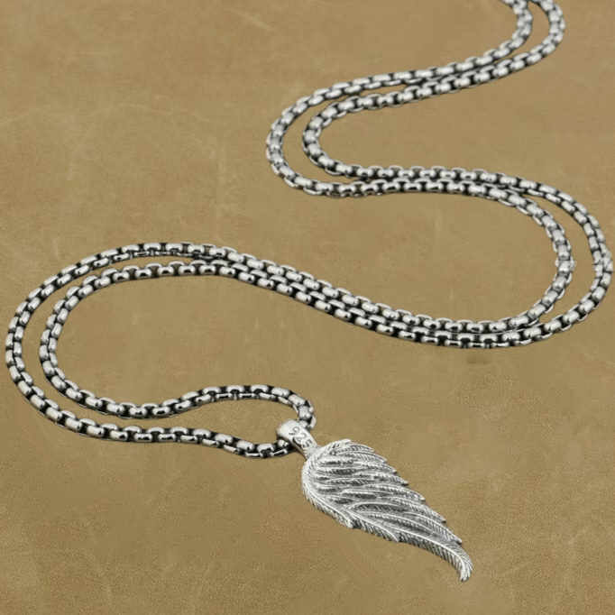 Shadow of Your Wings Pendant Necklace - Cornerstone Jewellery Pendant and Steel N Necklace Christian Catholic Religous fine Jewelry