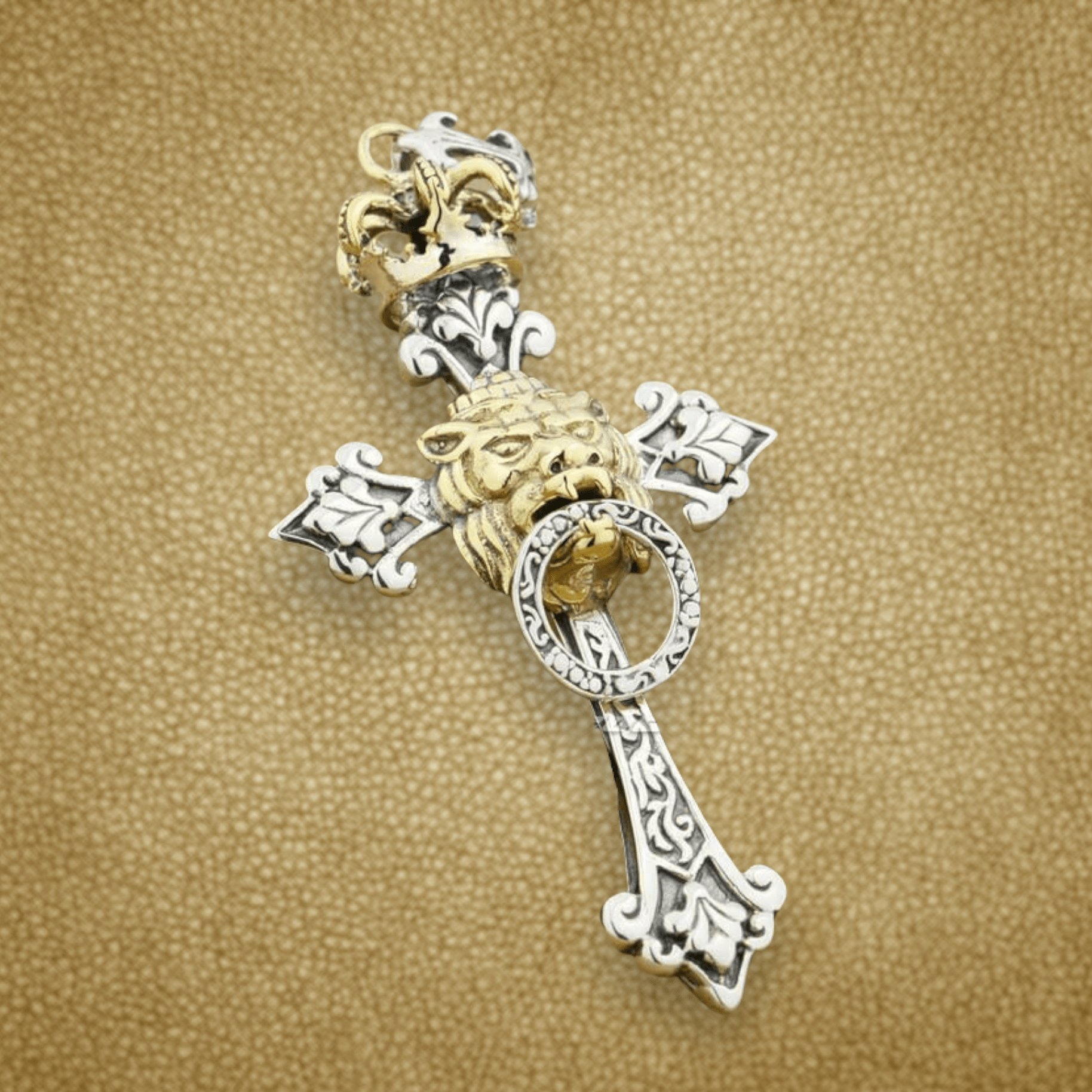 Mens silver best sale cross pendant only