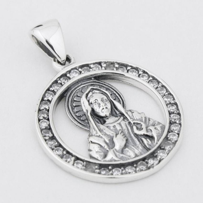 Mary's Pondering Heart Pendant Necklace - Cornerstone Jewellery Pendant Only Necklace Christian Catholic Religous fine Jewelry