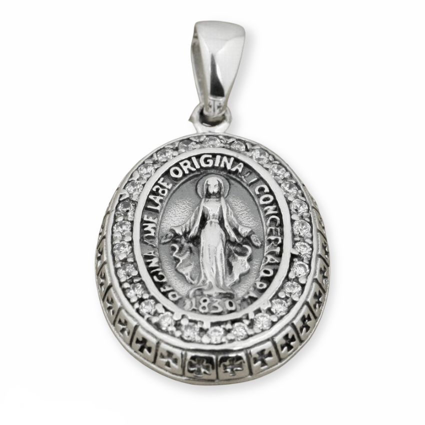 Miraculous Medal Halo Necklace – Cornerstone Jewellery