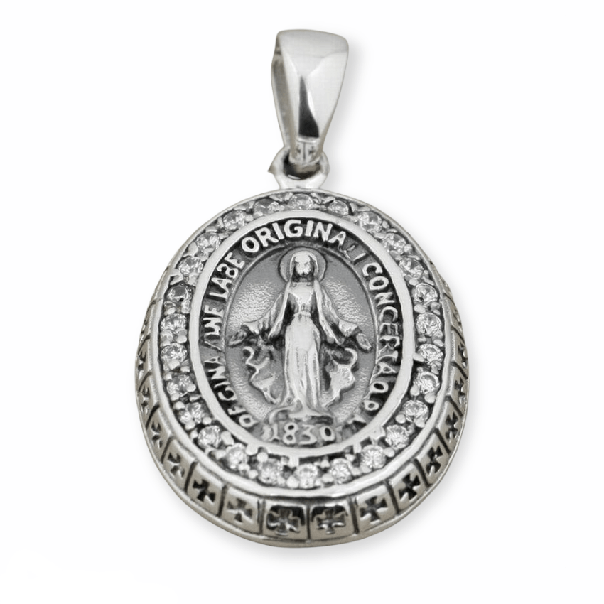 Miraculous Medal Halo Necklace - Cornerstone Jewellery Pendant Only Necklace Christian Catholic Religous fine Jewelry