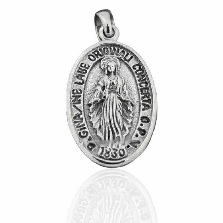 Miraculous Medal Large Pendant Necklace - Cornerstone Jewellery Pendant Only Necklace Christian Catholic Religous fine Jewelry