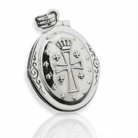 Upper Room Silver Locket - Cornerstone Jewellery Pendant Only Necklace Christian Catholic Religous fine Jewelry