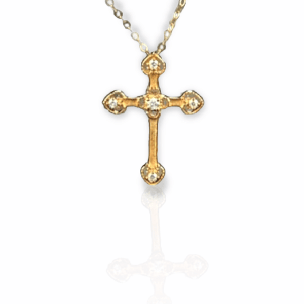 Saviour's Cross Diamond Necklace - Cornerstone Jewellery Necklace Christian Catholic Religous fine Jewelry