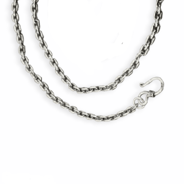 Silver Square Link Chain - Cornerstone Jewellery Necklace Christian Catholic Religous fine Jewelry