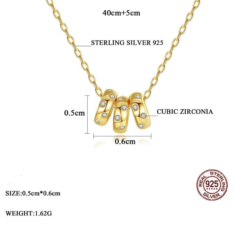Triune Rings Necklace - Cornerstone Jewellery Necklace Christian Catholic Religous fine Jewelry