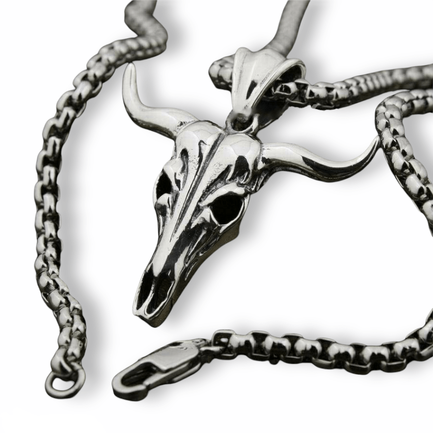 Cow Skull Necklaces – Little Paint Leather