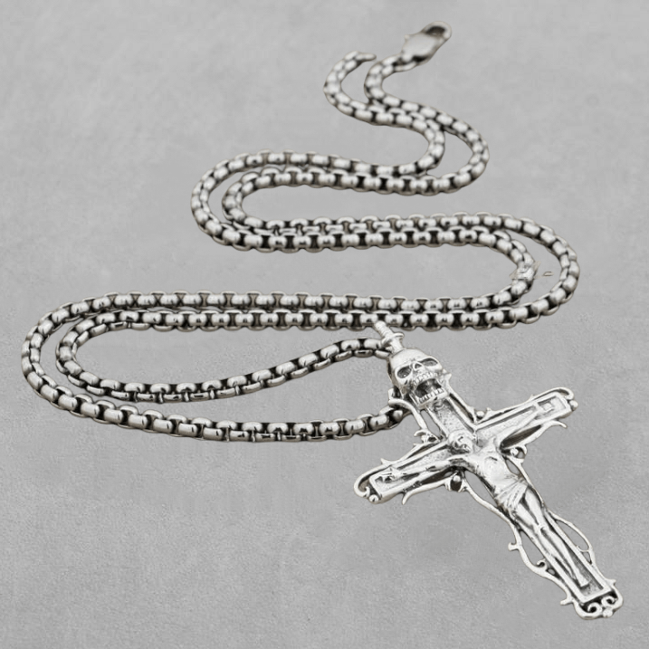 Resurrection Crucifix Pendant Necklace - Cornerstone Jewellery with 24inch Steel N Necklace Christian Catholic Religous fine Jewelry